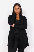 Samanda 2 Long Cardigan Women Black Wasabiconcept