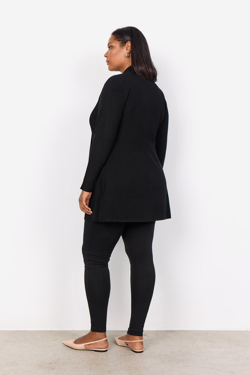 Samanda 2 Long Cardigan Women Black Wasabiconcept