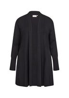 Samanda 2 Long Cardigan Women Black Wasabiconcept