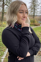 Flisa Fleecejacka Dam Mönstrad Krage Way of Sweden