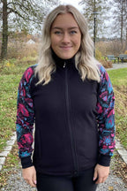 Flisa Fleecejacka Dam Mönstrade Ärmar Way of Sweden