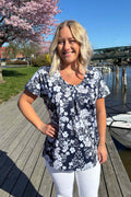 Lovisa Topp Dam Flow Dark Navy Way of Sweden