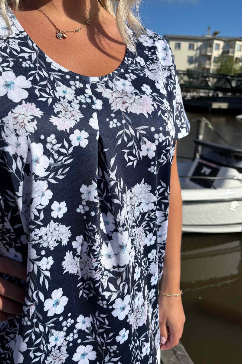 Lovisa Topp Dam Flow Dark Navy Way of Sweden