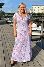 Maxi Klänning Dam Peony Light Grey Way of Sweden