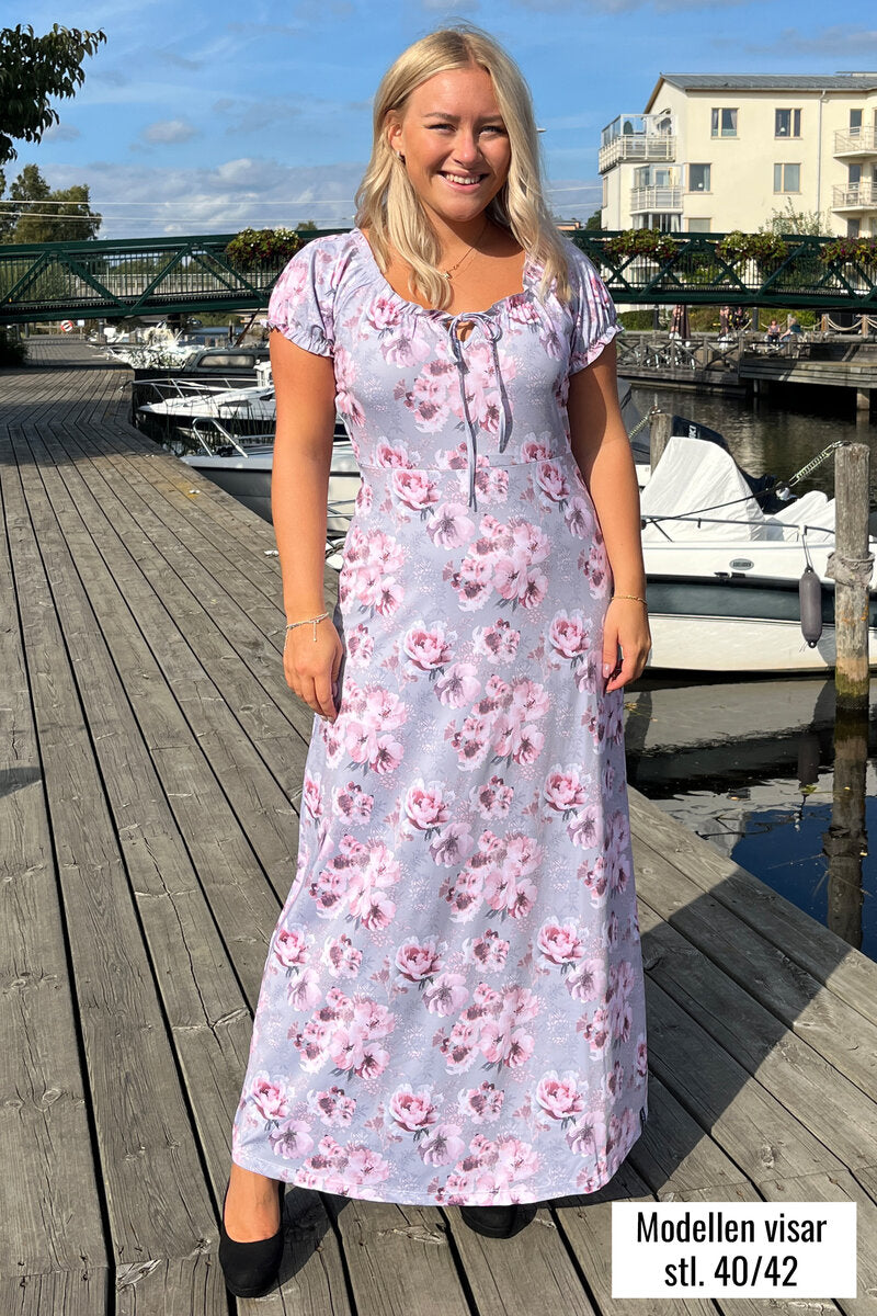 Maxi Klänning Dam Peony Light Grey Way of Sweden
