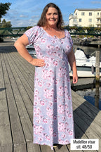 Maxi Klänning Dam Peony Light Grey Way of Sweden