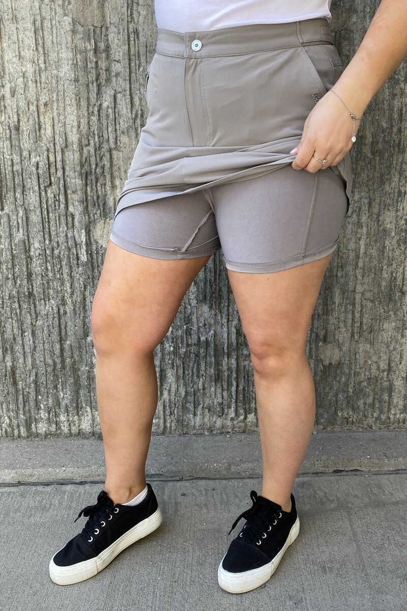 Monika SHORT Skort Grå Dam - Way of Sweden