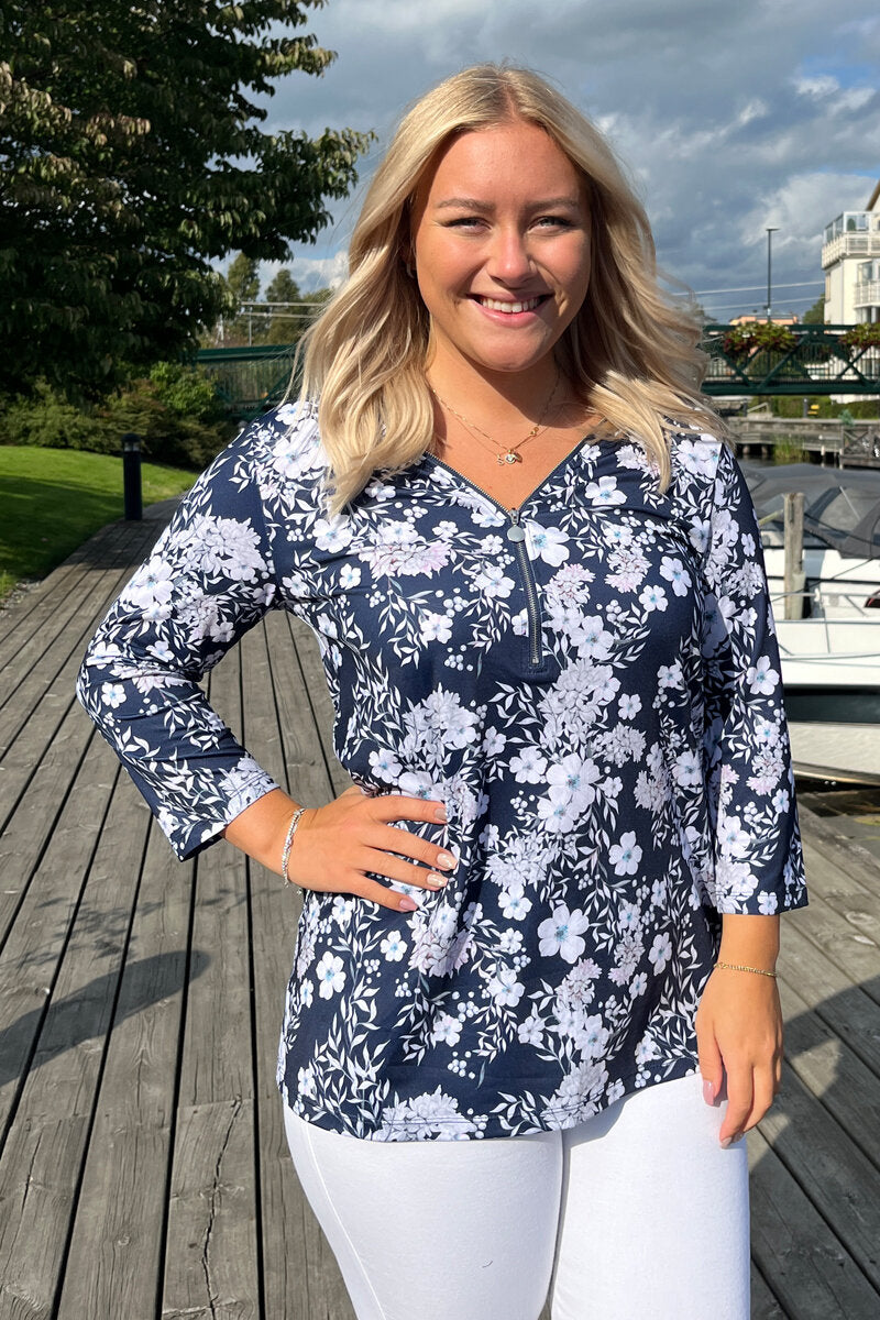 Veronica Topp Dam Flow Dark Navy Way of Sweden