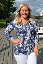 Veronica Topp Dam Flow Dark Navy Way of Sweden