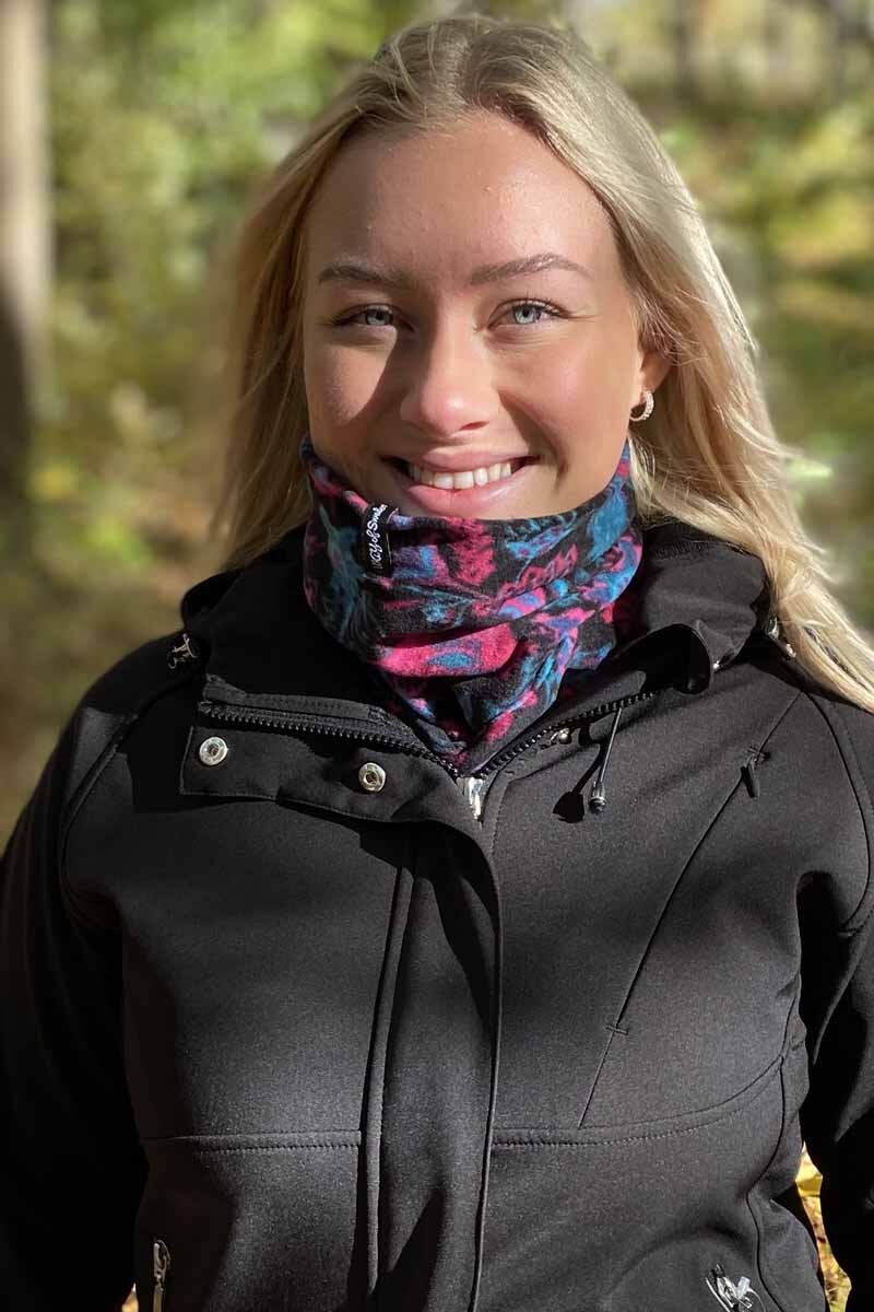 Anja Fleecekrage Dam Mönstrad WAY OF SWEDEN