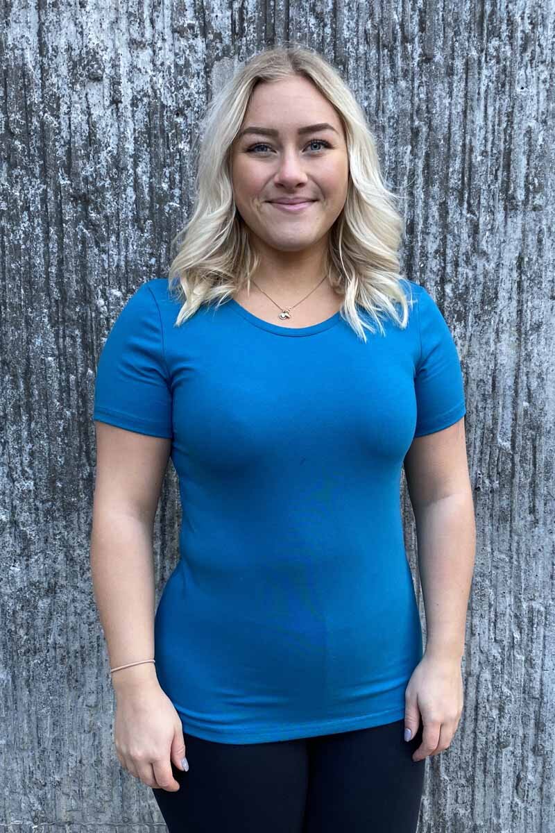 Emma Kortärmad T-Shirt Dam Petroleum - Way of Sweden