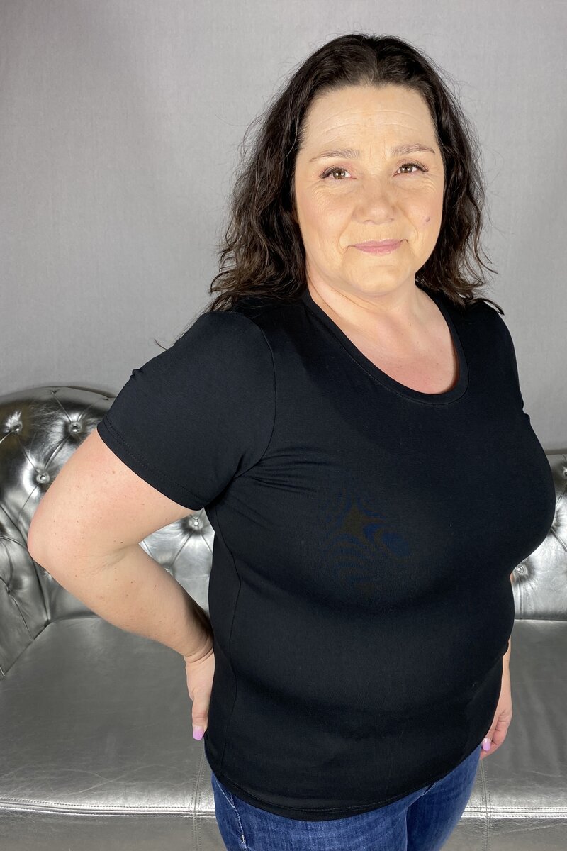 Emma Kortärmad T-Shirt Dam Svart - Way of Sweden