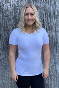 Emma Kortärmad T-Shirt Dam Vit - Way of Sweden