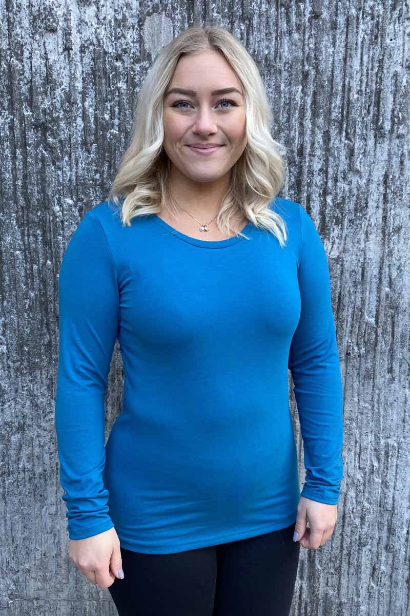 Emma Långärmad T-shirt Dam Petroleum - Way of Sweden