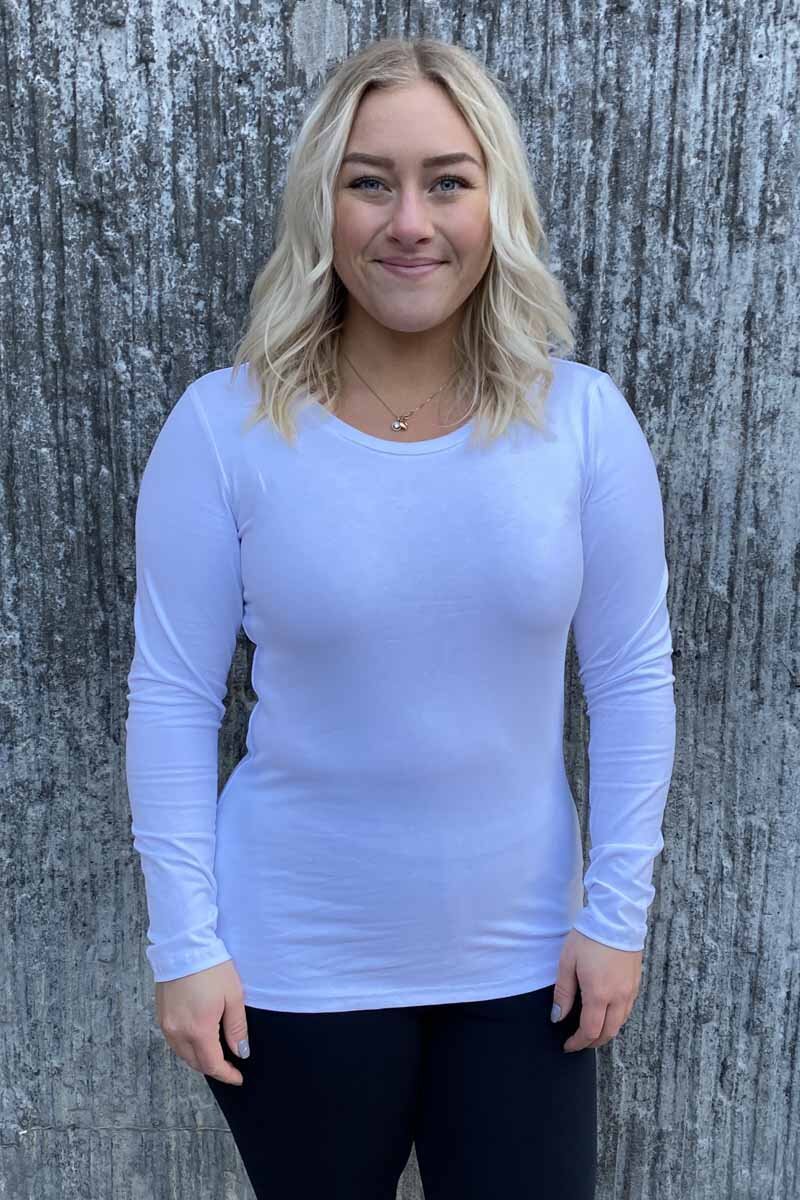 Emma Långärmad T-shirt Dam Vit - Way of Sweden