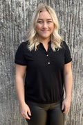 Susanne Kort ärm Dam Svart - Way of Sweden