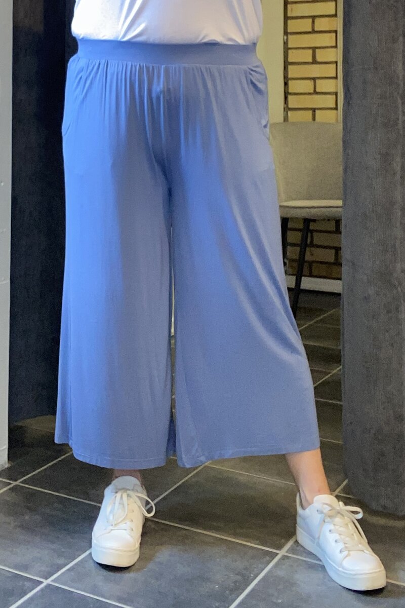 Ankle Pants Bamboo Women Blue Wiges