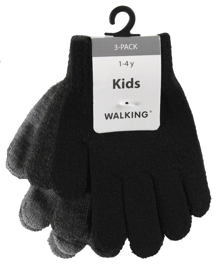 3-pack Magic Gloves Kids Grey WIGES