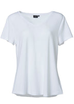 T-Shirt V-neck Bamboo Women White - Wiges