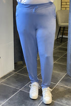 Jersey Trousers Bamboo Women Blue Wiges