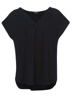 V-Neck Top Bamboo Women Black - Wiges