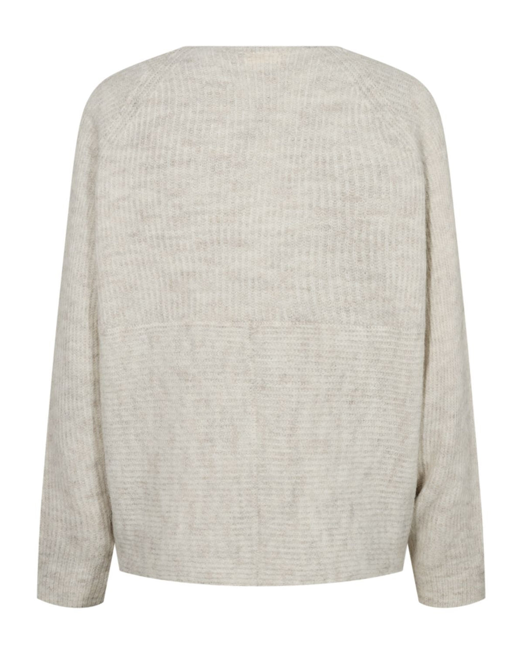 Wrappy Stickad Omlotttröja Dam Beige Moonbeam Mel | Smilebutiken – Freequent