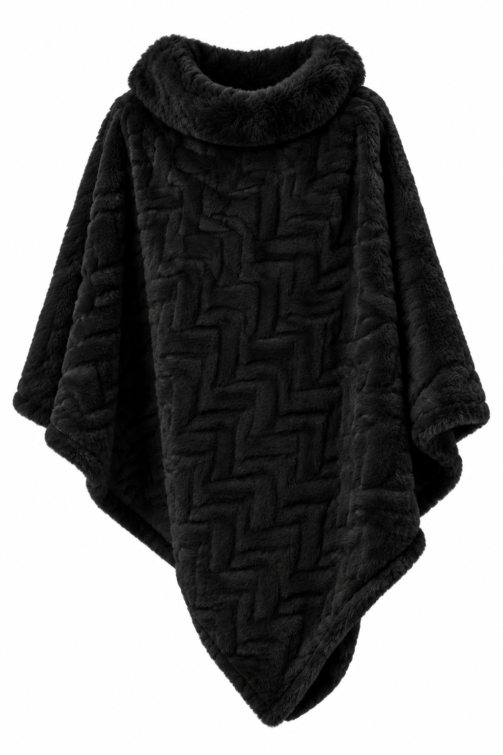 Yvette Poncho Dam Svart Black | Smilebutiken - Caramelle Fashion