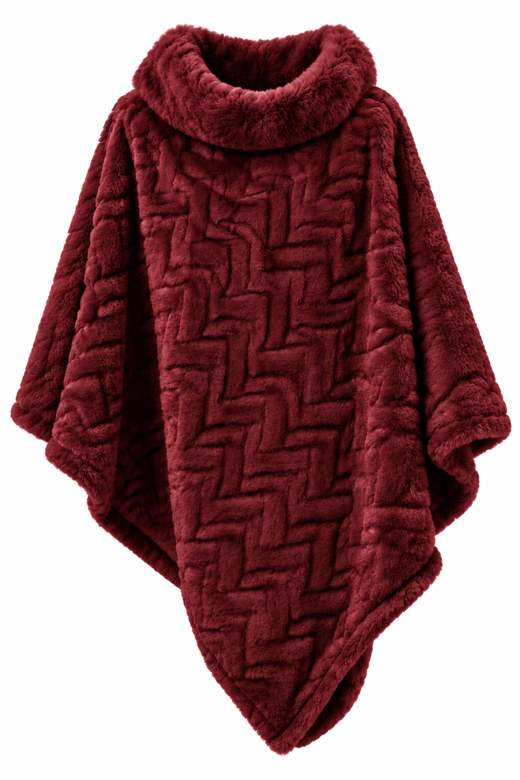 Yvette Poncho Dam Vinröd Bordeaux | Smilebutiken - Caramelle Fashion
