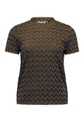 Adora Kortärmad Blus Dam Black Offwhite Zabaione