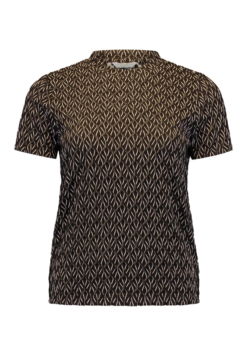 Adora Kortärmad Blus Dam Black Offwhite Zabaione
