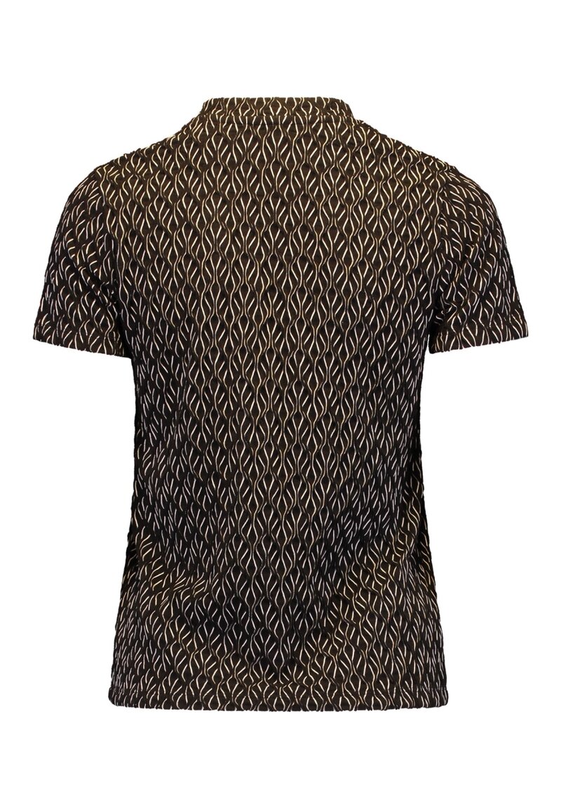 Adora Kortärmad Blus Dam Black Offwhite Zabaione