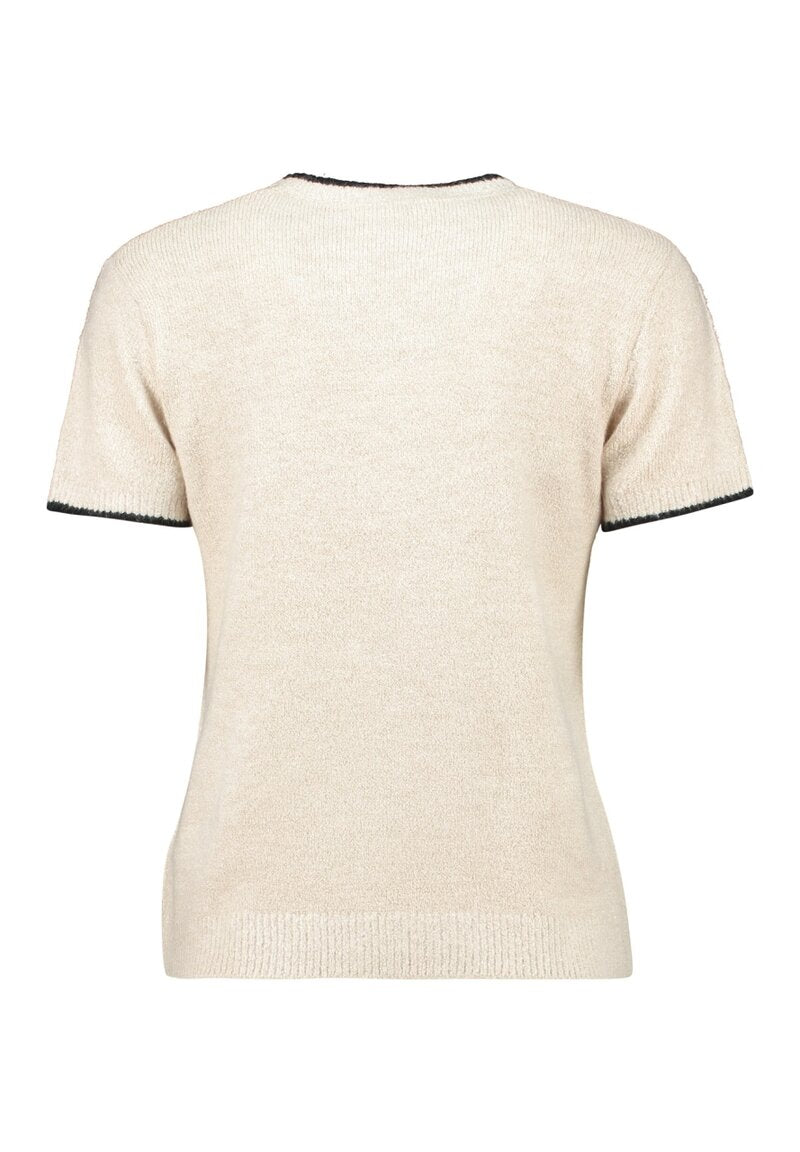 Beatrix Pullover Dam Beige Melange Zabaione