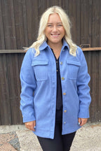 Isy Overshirt Women Blue Zabaione