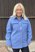 Isy Overshirt Women Blue Zabaione
