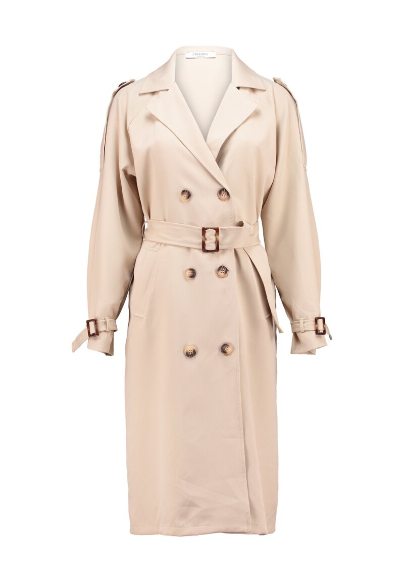 Mia Trenchcoat Kappa Dam Beige | Smilebutiken - Zabaione