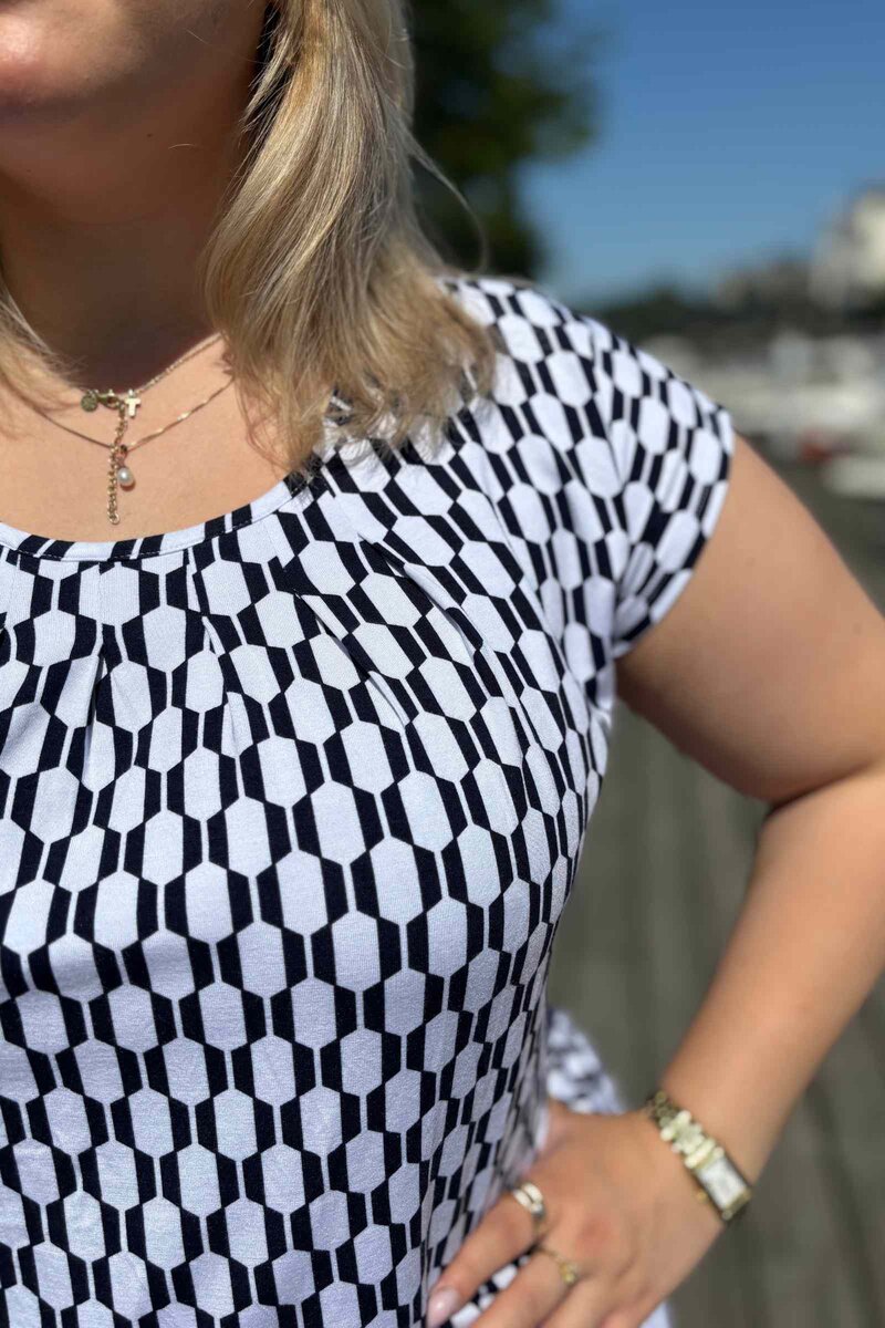 Minou Topp Dam White Navy Zabaione
