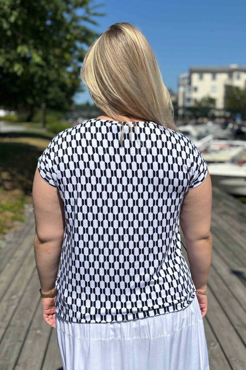Minou Topp Dam White Navy Zabaione