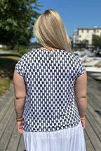 Minou Topp Dam White Navy Zabaione