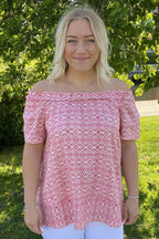 Noa Women's Blouse Rose Patterned - Zabaione