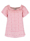 Noa Women's Blouse Rose Patterned - Zabaione