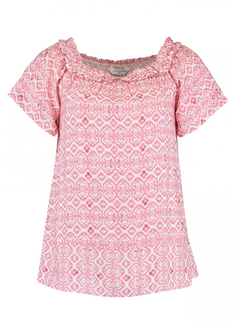 Noa Women's Blouse Rose Patterned - Zabaione