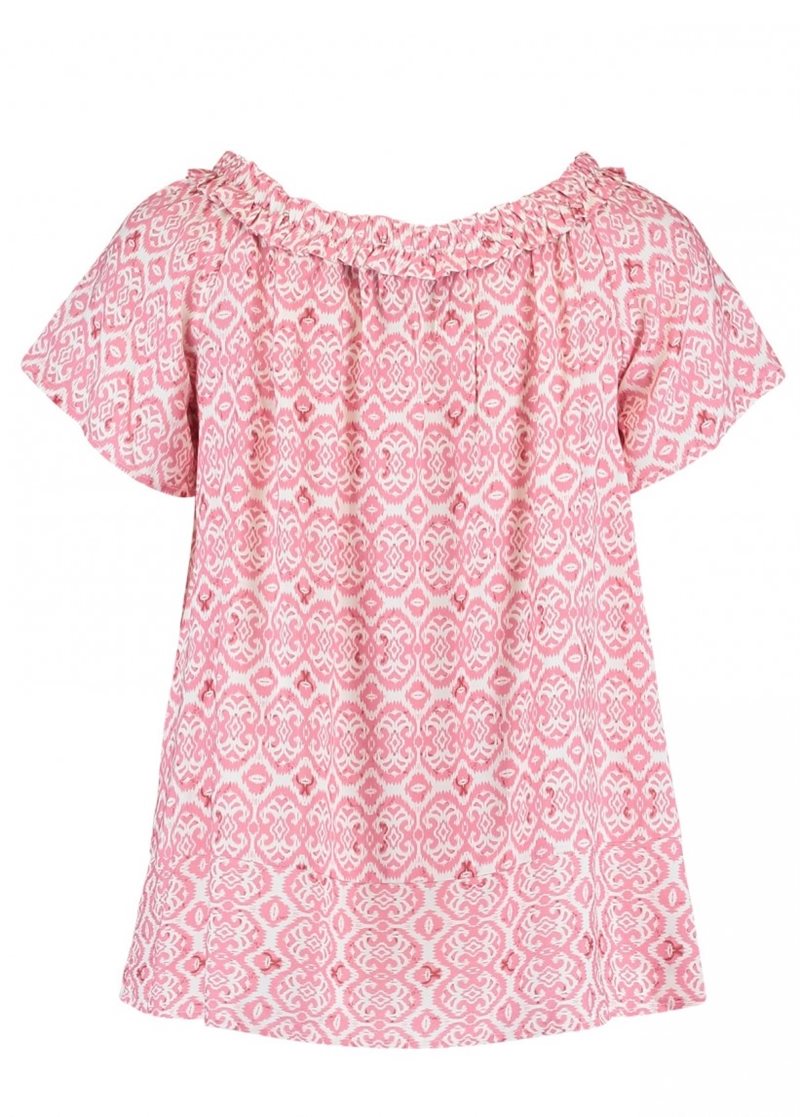 Noa Women's Blouse Rose Patterned - Zabaione
