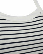 Zia Striped Linen Top Women Navy Blazer With Brilliant White | Smilebutiken - Freequent
